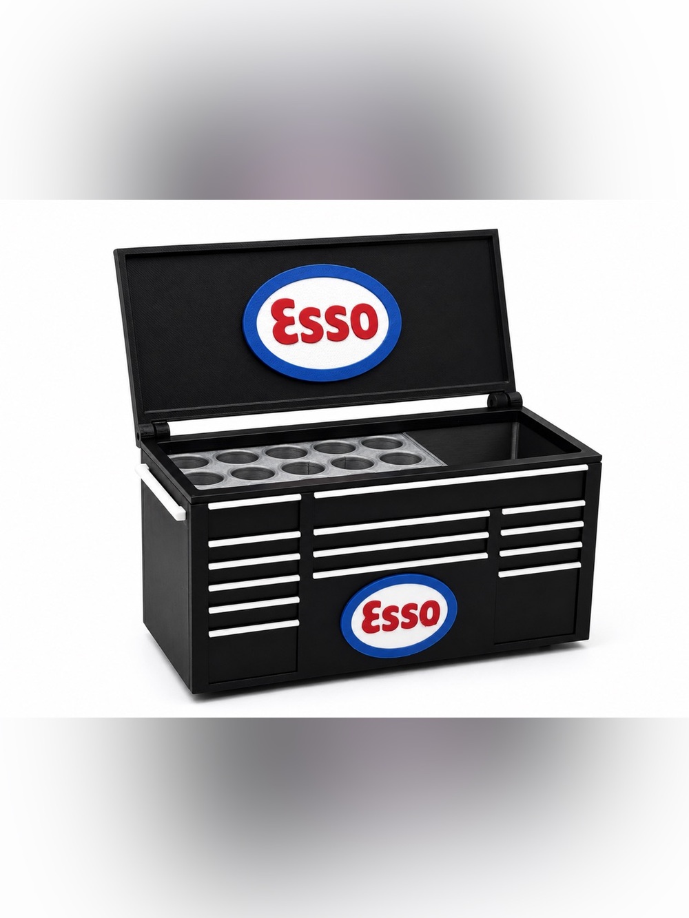 Esso Mini Toolbox Pen And Trinket Holder Desk Top Organizer